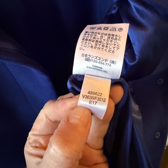 Women's Lands End Cobalt Blue Coat size 10P, EUC - Picture 7 of 8